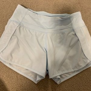 Light blue lululemon shorts size 2